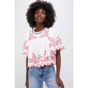 SEA NEW YORK Exclusive Multi Eevi Short Sleeve Top Size M NWT